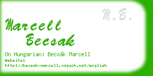 marcell becsak business card